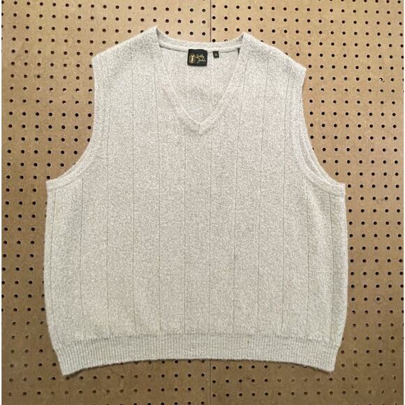Bobby Jones Golf VTG 100% Pure Baby Alpaca Sweater Vest Peru Gray XL Men - Picture 2 of 8